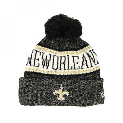 New Era - NFL Svart pom Beanie - New Orleans Saints Sport Knit Navy Pom @ Hatstore