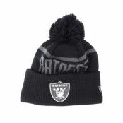 New Era - NFL Svart pom Beanie - Oakland Raiders Coll Knit Black Beanie @ Hatstore