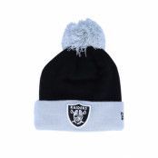 New Era - NFL Svart pom Beanie - Oakland Raiders Pop Team Knit Black/Grey Pom @ Hatstore