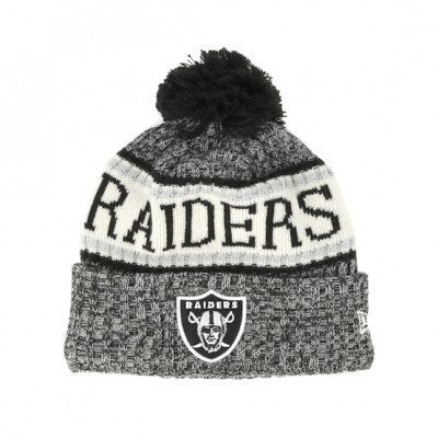 New Era - NFL Svart pom Beanie - Oakland Raiders Sport Knit Black Pom @ Hatstore