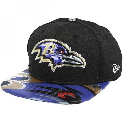 New Era - NFL Svart snapback Keps - Baltimore Ravens Draft 2017 9Fifty Heather Black Snapback @ Hatstore