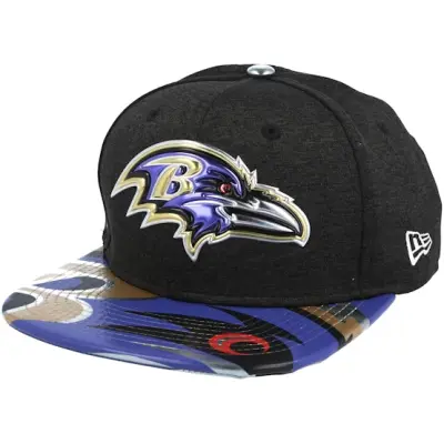 New Era - NFL Svart snapback Keps - Baltimore Ravens Draft 2017 9Fifty Heather Black Snapback @ Hatstore