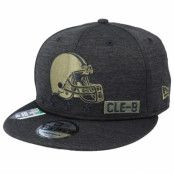 New Era - NFL Svart snapback Keps - Cleveland Browns Salute To Service NFL 20 Heather Black Snapback @ Hatstore