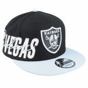 New Era - NFL Svart snapback Keps - Las Vegas Raiders 9FIFTY Sidefont Black/Grey Snapback @ Hatstore