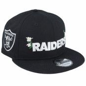 New Era - NFL Svart snapback Keps - Las Vegas Raiders Flower Wordmark 9FIFTY Black/White Snapback @ Hatstore