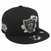 New Era - NFL Svart snapback Keps - Las Vegas Raiders Seasonal Flower 9FIFTY Black Snapback @ Hatstore