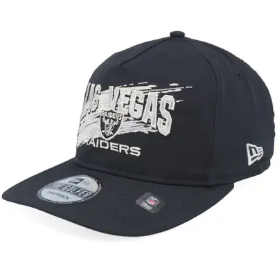 New Era - NFL Svart snapback Keps - Las Vegas Raiders Throwback Brush Black Strapback @ Hatstore