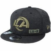 New Era - NFL Svart snapback Keps - Los Angeles Rams Salute To Service NFL 20 Heather Black Snapback @ Hatstore