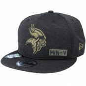 New Era - NFL Svart snapback Keps - Minnesota Vikings Salute To Service NFL 20 Heather Black Snapback @ Hatstore