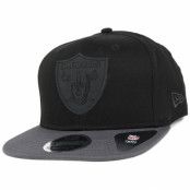 New Era - NFL Svart snapback Keps - Oakland Raiders Rubber logo Black/Graphite 9Fifty @ Hatstore