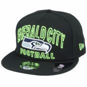 New Era - NFL Svart snapback Keps - Seattle Seahawks NFL 20 Draft Alt 9Fifty Black Snapback @ Hatstore