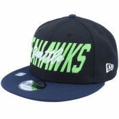 New Era - NFL Svart snapback Keps - Seattle Seahawks NFL22 Draft Em 9FIFTY Black/Navy Snapback @ Hatstore