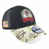 New Era - NFL Svart trucker Keps - Atlanta Falcons M 9FORTY NFL Salute To Service 22 Black/Camo Trucker @ Hatstore