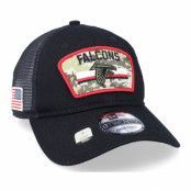 New Era - NFL Svart trucker Keps - Atlanta Falcons NFL Salute To Service 9TWENTY Black Trucker @ Hatstore