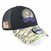 New Era - NFL Svart trucker Keps - Baltimore Ravens M 9FORTY NFL Salute To Service 22 Black/Camo Trucker @ Hatstore