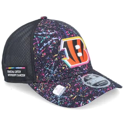 New Era - NFL Svart trucker Keps - Cincinnati Bengals NFL Crucial Catch 9FORTY Black A-frame Trucker @ Hatstore