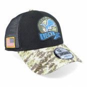 New Era - NFL Svart trucker Keps - Detroit Lions M 9FORTY NFL Salute To Service 22 Black/Camo Trucker @ Hatstore