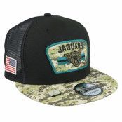 New Era - NFL Svart trucker Keps - Jacksonville Jaguars NFL21 Salute To Service 9FIFTY Black/Camo Trucker @ Hatstore