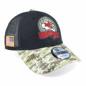 New Era - NFL Svart trucker Keps - Kansas City Chiefs M 9FORTY NFL Salute To Service 22 Black/Camo Trucker @ Hatstore