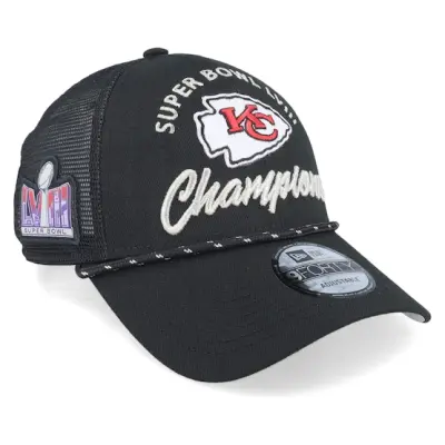 NewEra - NFL Svart trucker Keps - Kansas City Chiefs NFL 23 Parade 9FORTY Black Trucker @ Hatstore