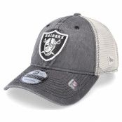 New Era - NFL Svart trucker Keps - Las Vegas Raiders 9TWENTY Washed D1 Black Trucker @ Hatstore