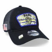 New Era - NFL Svart trucker Keps - Los Angeles Rams NFL Salute To Service 9TWENTY Black/Camo Trucker @ Hatstore