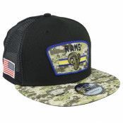 New Era - NFL Svart trucker Keps - Los Angeles Rams NFL21 Salute To Service 9FIFTY Black/Camo Trucker @ Hatstore