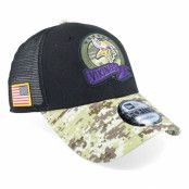 New Era - NFL Svart trucker Keps - Minnesota Vikings M 9FORTY NFL Salute To Service 22 Black/Camo Trucker @ Hatstore