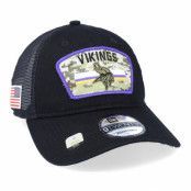 New Era - NFL Svart trucker Keps - Minnesota Vikings NFL Salute To Service 9TWENTY Black/Camo Trucker @ Hatstore