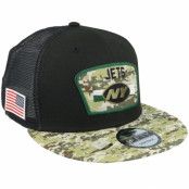 New Era - NFL Svart trucker Keps - New York Jets NFL21 Salute To Service 9FIFTY Black/Camo Trucker @ Hatstore