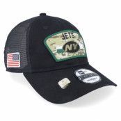 New Era - NFL Svart trucker Keps - New York Jets NFL21 Salute To Service 9TWENTY Black/Camo Trucker @ Hatstore