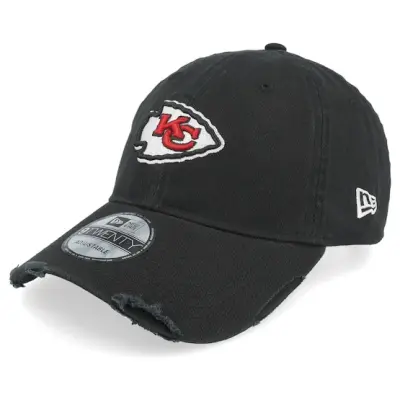 New Era - NFL Svart unconstructed Keps - Kansas City Chiefs NFL Wash 9TWENTY Black Dad Cap @ Hatstore
