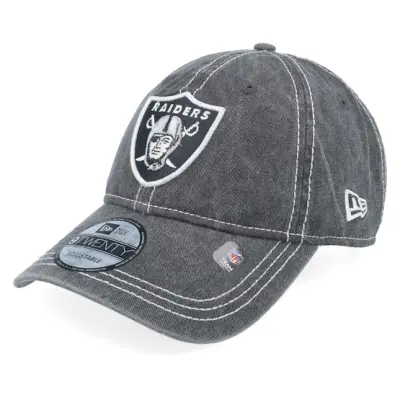 New Era - NFL Svart unconstructed Keps - Las Vegas Raiders Washed Contrast 9TWENTY Black Dad Cap @ Hatstore