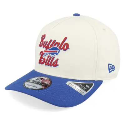 New Era - NFL Vit adjustable Keps - Buffalo Bills 9FIFTY Chainstitch White/Royal A-Frame Adjustable @ Hatstore