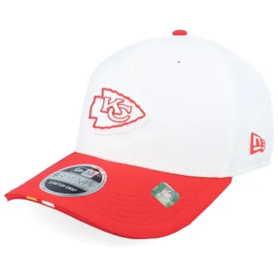 New Era - NFL Vit adjustable Keps - Kansas City Chiefs NFL 25 Training 9SEVENTY White/Red Adjustable @ Hatstore