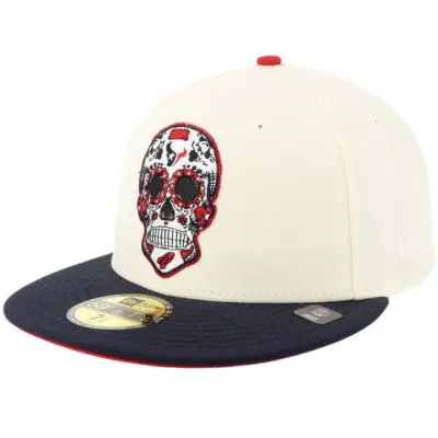 New Era - NFL Vit fitted Keps - Hatstore Exclusive x Houston Texans 59FIFTY Sugar Skull Chrome Fitted @ Hatstore