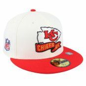 New Era - NFL Vit fitted Keps - Kansas City Chiefs NFL22 Sideline 59FIFTY White/Red Fitted @ Hatstore