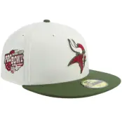 New Era - NFL Vit fitted Keps - Hatstore Exclusive x Minnesota Vikings 59FIFTY 99 Pro Bowl Chrome/Rifle Green Fitted @ Hatstore