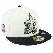 New Era - NFL Vit fitted Keps - New Orleans Saints NFL22 Sideline 59FIFTY White/Black Fitted @ Hatstore