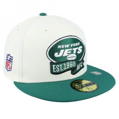 New Era - NFL Vit fitted Keps - New York Jets NFL22 Sideline 59FIFTY White/Green Fitted @ Hatstore