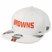 New Era - NFL Vit snapback Keps - Cleveland Browns 9Fifty On Field 19 Training White Snapback @ Hatstore