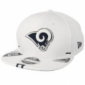 New Era - NFL Vit snapback Keps - Los Angeles Rams 9Fifty On Field 19 Training White Snapback @ Hatstore