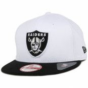 New Era - NFL Vit snapback Keps - Oakland Raiders Jersey Team White/Black 9Fifty Snapback @ Hatstore