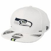 New Era - NFL Vit snapback Keps - Seattle Seahawks 9Fifty On Field 19 Training White Snapback @ Hatstore