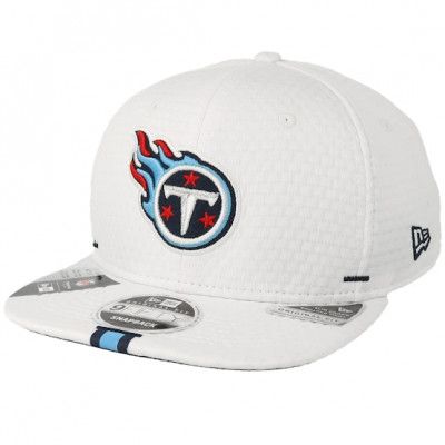 New Era - NFL Vit snapback Keps - Tennessee Titans 9Fifty On Field 19 Training White Snapback @ Hatstore