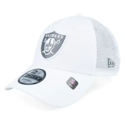New Era - NFL Vit trucker Keps - Las Vegas Raiders 9FORTY White Trucker @ Hatstore