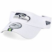 New Era - NFL Vit visor Keps - Seattle Seahawks On Field 19 Training White Visor @ Hatstore