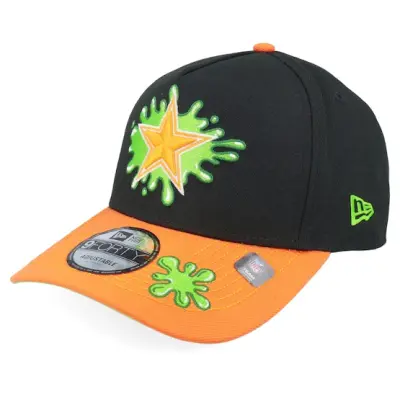 New Era - Svart adjustable Keps - NFL Slime 9FORTY Black/Orange A-Frame Adjustable @ Hatstore