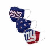 Foco - NFL Blå Mask - New York Giants 3-Pack NFL Blue Face Mask @ Hatstore