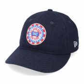 New Era - MLB Blå unconstructed Keps - New York Giants Flannel Patch 9fifty Navy Adjustable @ Hatstore